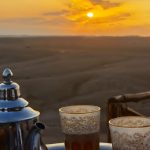 Camel ride and sunset in the Agafay desert