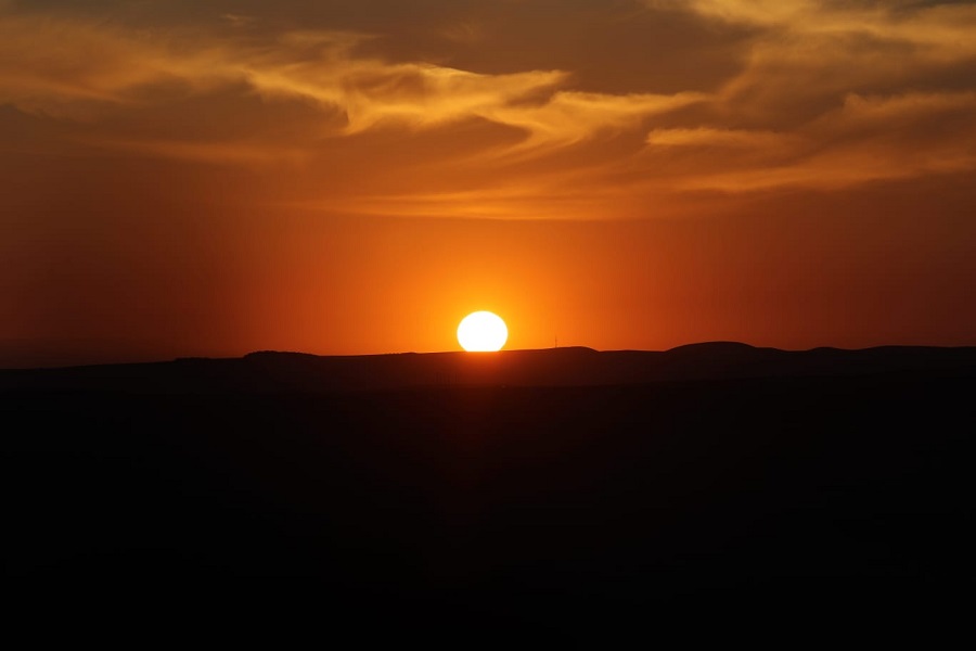 Camel ride and sunset in the Agafay desert